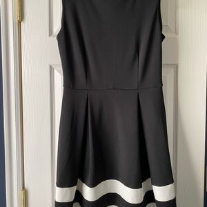 Black and White Sleeveless Dress